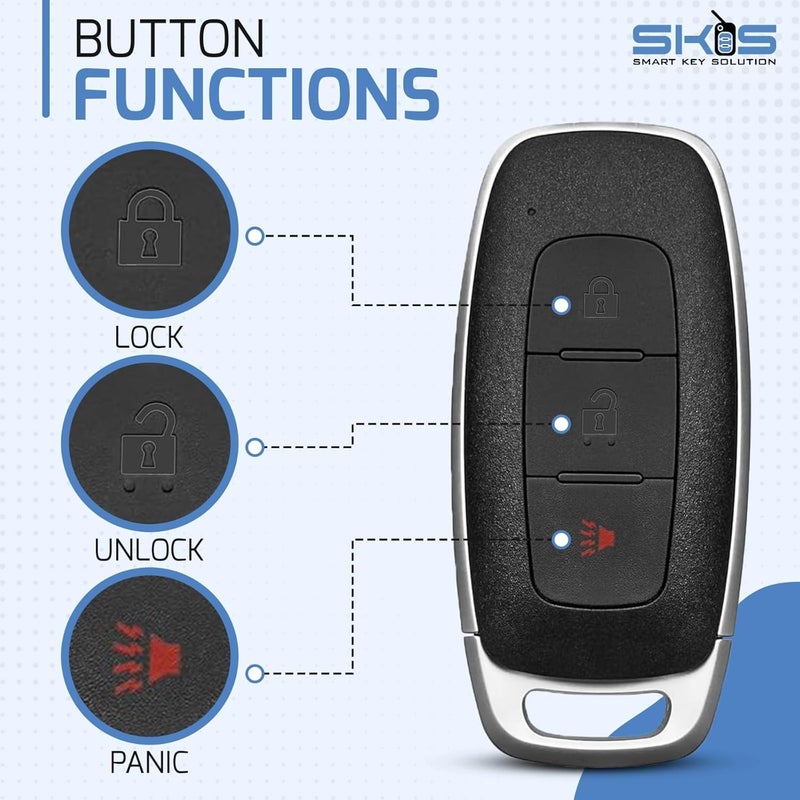 Smart Key Solution 3B Replacement for Nissan Kicks Rogue Pathfinder Ariya Key Fob Remote Control 2022 2023 2024 3 Buttons 434MHz KR5TXPZ1 - Image 5